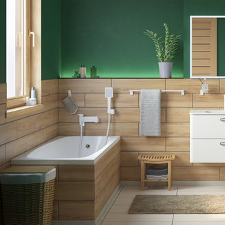 Смеситель для ванны, белый матовый, Slide, IDDIS, SLIWT00i02