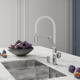 Смеситель для кухни с гибким изливом, хром, Grange, IDDIS, GRASBFLi05