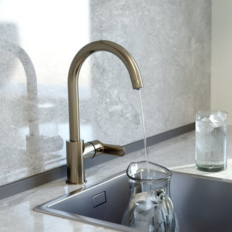 Смеситель для кухни с каналом для фильтрованной воды, сатин, Cuba, IDDIS, CUBBNFJi05