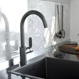 Смеситель для кухни, состаренное серебро, Cuba, IDDIS, CU4SBJ0i05