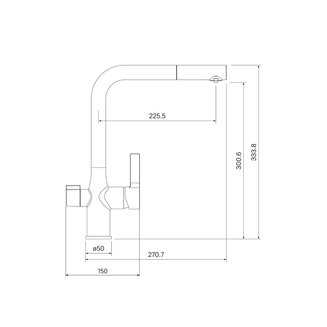 Смеситель для кухни с каналом для фильтрованной воды, Pure, IDDIS, PURSBFLi05