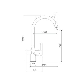 Смеситель для кухни с каналом для фильтрованной воды, Pure, IDDIS, PURSBFJi05