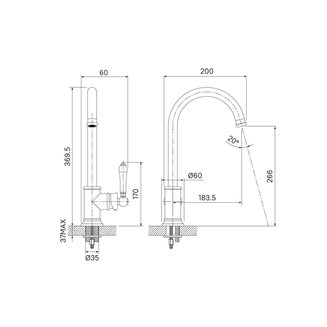 Смеситель для кухни, Oxford, IDDIS, OXFSBJ0i05