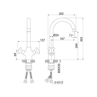 Смеситель для кухни, Acros, IDDIS, ACRSB00i05