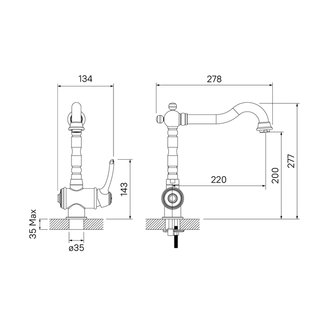 Смеситель для кухни, Oldie, IDDIS, OLDSBL0i05