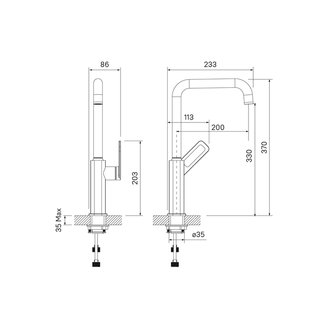 Смеситель для кухни, Slide, IDDIS, SLISB00i05