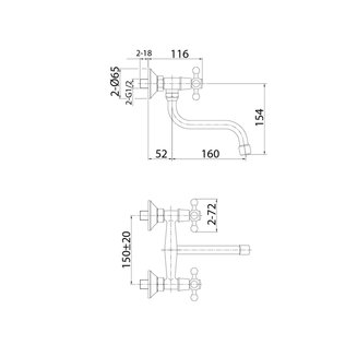 Смеситель для кухни, Duplex, Milardo, DUPSB1M09
