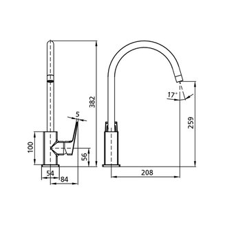 Смеситель для кухни, Atlantic, Milardo, ATLSB00M05