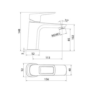 Смеситель для умывальника, Spin, IDDIS, SPISB00i01