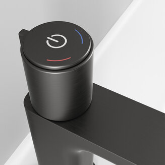 Смеситель для умывальника с инновационным управлением Push Control, графит, Slide, IDDIS, SLIGMBTi01