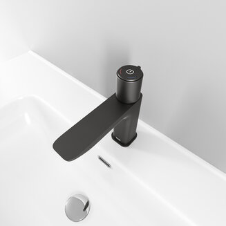 Смеситель для умывальника с инновационным управлением Push Control, графит, Slide, IDDIS, SLIGMBTi01