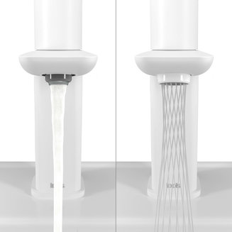 Смеситель для умывальника с инновационным управлением Push Control, белый матовый, Slide, IDDIS, SLIWTBTi01