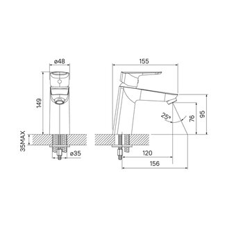 Смеситель для умывальника Vibe, IDDIS, VIBSB00i01