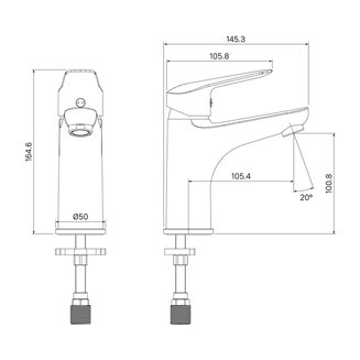 Смеситель для умывальника, Torr, IDDIS, TORSB00i01
