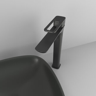 Смеситель для настольного умывальника, графит, Slide, IDDIS, SLIGM01i01