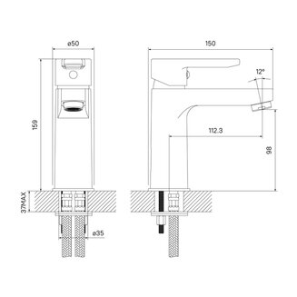 Смеситель для умывальника, Sena, IDDIS, SENSB00i01
