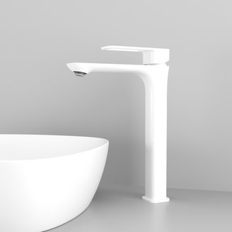 Смеситель для настольного умывальника, белый матовый, Slide, IDDIS, SLIWT01i01