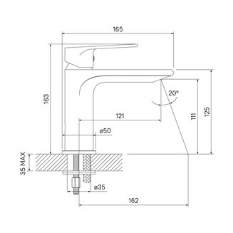 Смеситель для умывальника, Edifice, IDDIS, EDISB00i01