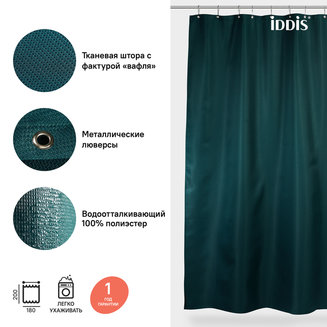 Штора для ванной комнаты, 180*200см, Полиэстер, IDDIS, D29P218i11