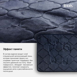 Коврик для ванной комнаты, 50*80 см, полиэстер с запоминающей пеной, IDDIS, B20P580i12