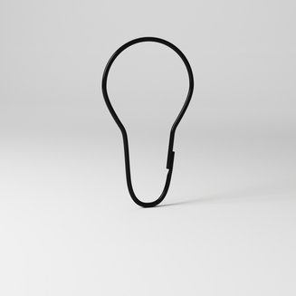 Набор колец для шторы в ванную комнату, цвет черный, IDDIS, RINMBL0i15