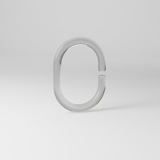 Набор колец для шторы в ванную комнату, Transparent, RID012P, IDDIS