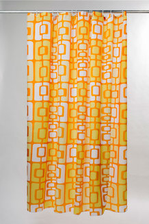 Штора для ванной комнаты, 200*240 см, полиэстер, ID, orange toffee, 280P24RI11