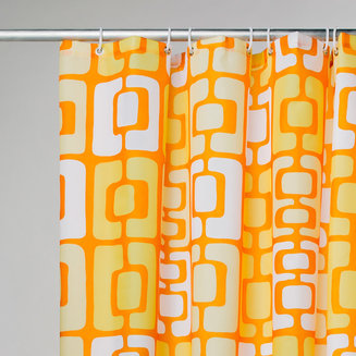 Штора для ванной комнаты, 200*240 см, полиэстер, ID, orange toffee, 280P24RI11
