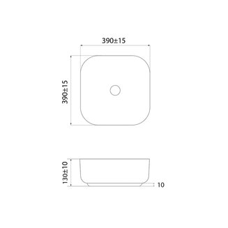 Серый матовый умывальник накладной, Bridge, IDDIS, BRIGM04i27