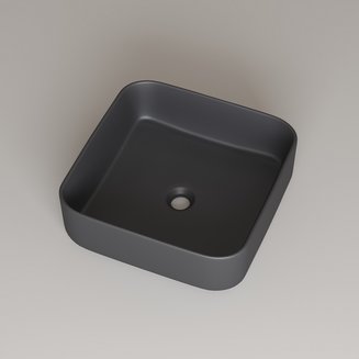 Серый матовый умывальник накладной, Bridge, IDDIS, BRIGM04i27