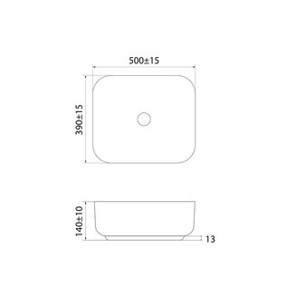 Белый глянцевый умывальник накладной, Bridge, IDDIS, BRIWS05i27