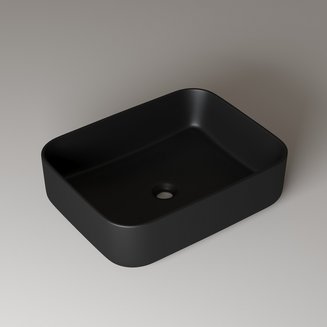 Чёрный матовый умывальник накладной, Bridge, IDDIS, BRIBM05i27