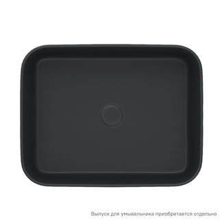 Чёрный матовый умывальник накладной, Bridge, IDDIS, BRIBM05i27