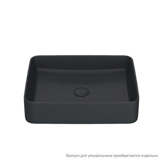 Чёрный матовый умывальник накладной, Slide, IDDIS, SLIBM02i27