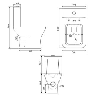 Унитаз-компакт безободковый, Torr, IDDIS, TORRDSEi24