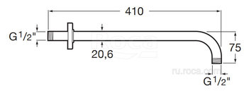 Смеситель Roca Monodin-N для душа скрытого монтажа 5D0518C00