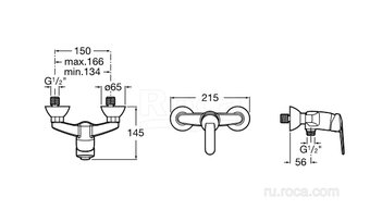 Смеситель Roca Victoria для душа, 5A2125C0M