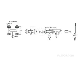 Смеситель Roca Loft для ванны-душа, 5A0143C00