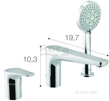 Смеситель Roca Atlas для ванны-душа к-т, 5A9890C00