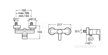 Смеситель Roca L20 для душа, 5A2109C0M