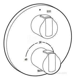 Смеситель Roca T-1000 для душа, термостатический, 5A2E09C00