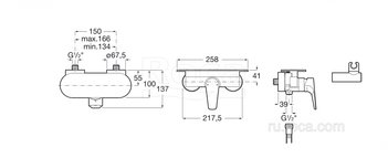 Смеситель Roca Atlas для душа, 5A2190C0M