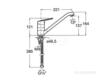 Смеситель Roca Victoria для кухни, 5A8925C00