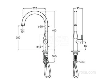 Смеситель Roca Glera для кухни, 5A844DC00