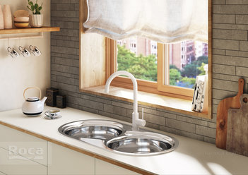 Смеситель Roca Etna для кухни, белый, 5A7B09B00