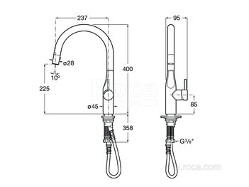 Смеситель Roca Glera для кухни, 5A814DC00