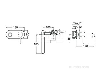 Смеситель Roca Lanta для раковины 5A3511C00