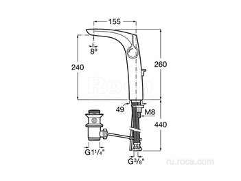 Смеситель Roca Insignia для раковины 5A343AC00