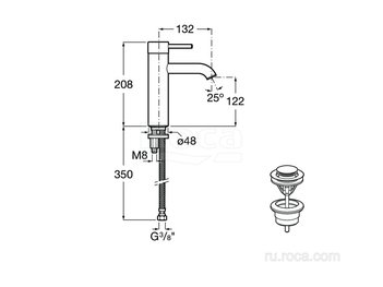 Смеситель Roca Lanta для раковины 5A3C11C00