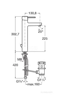 Смеситель Roca Targa для раковины 5A3460C00
